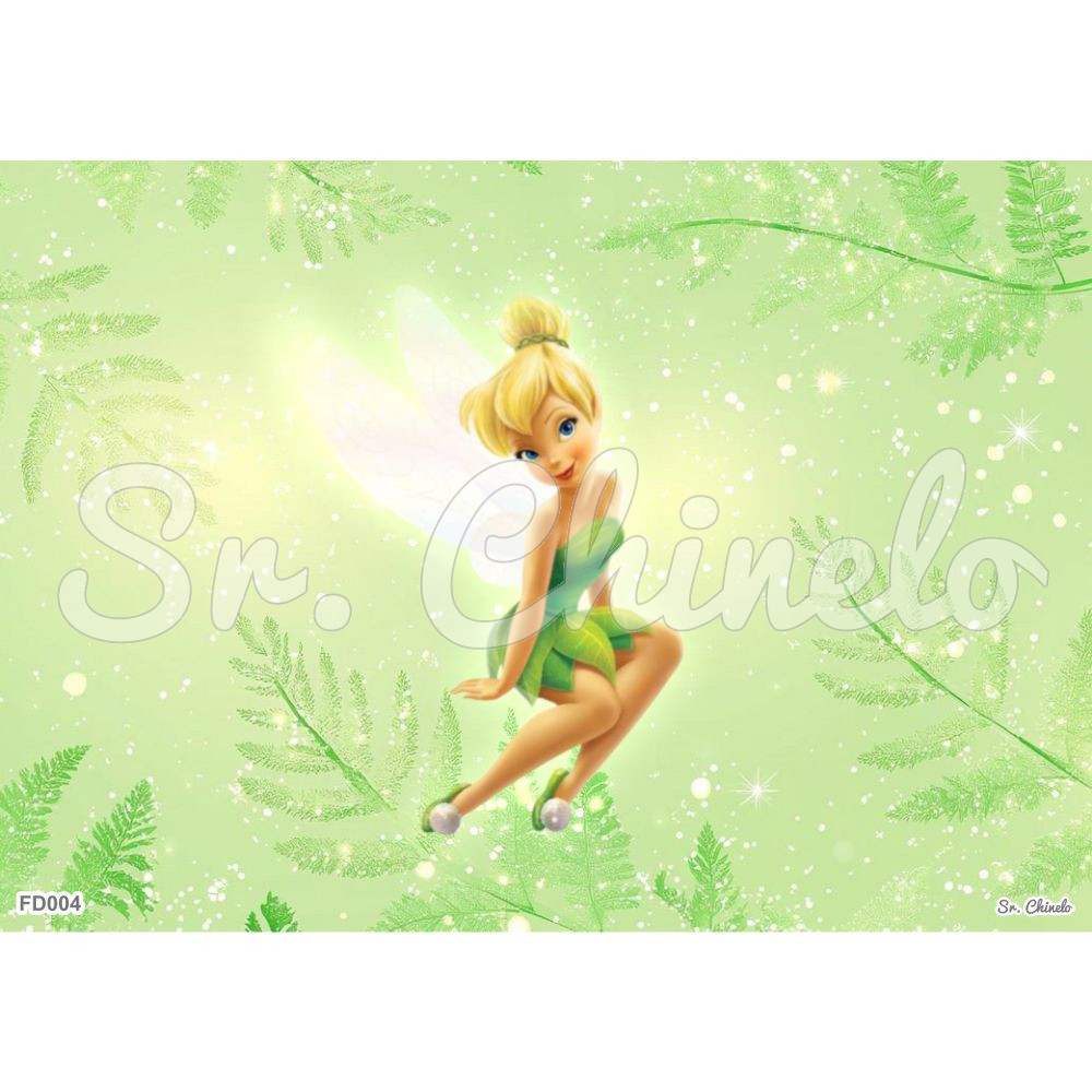 Estampa Sublimada, Tinker Bell (Sininho), Verde