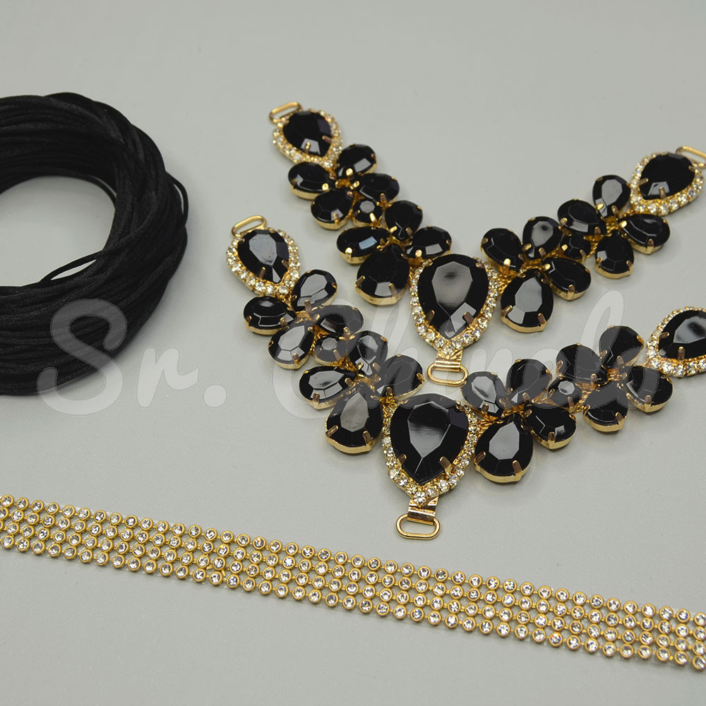 Kit Cabedal Melissa, Preto