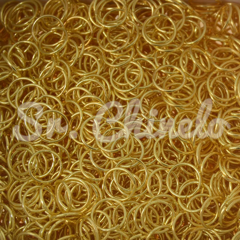 Argolinha de Metal, 08mm, Ouro