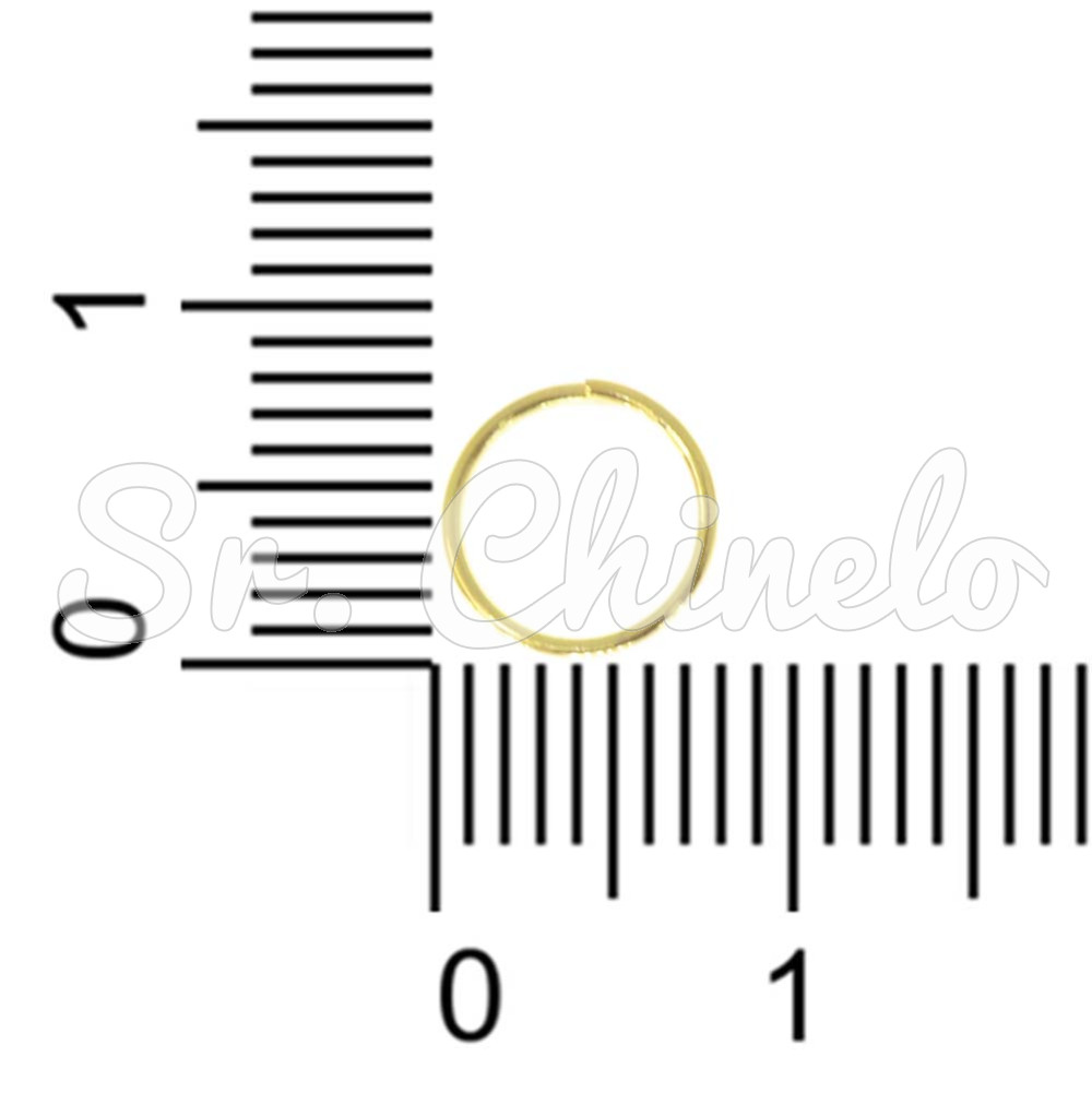 Argolinha de Metal, 08mm, Ouro