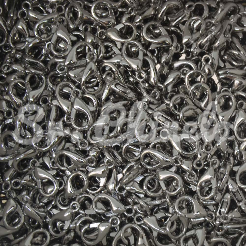 Fecho Lagosta de Metal, 10mm, Prata