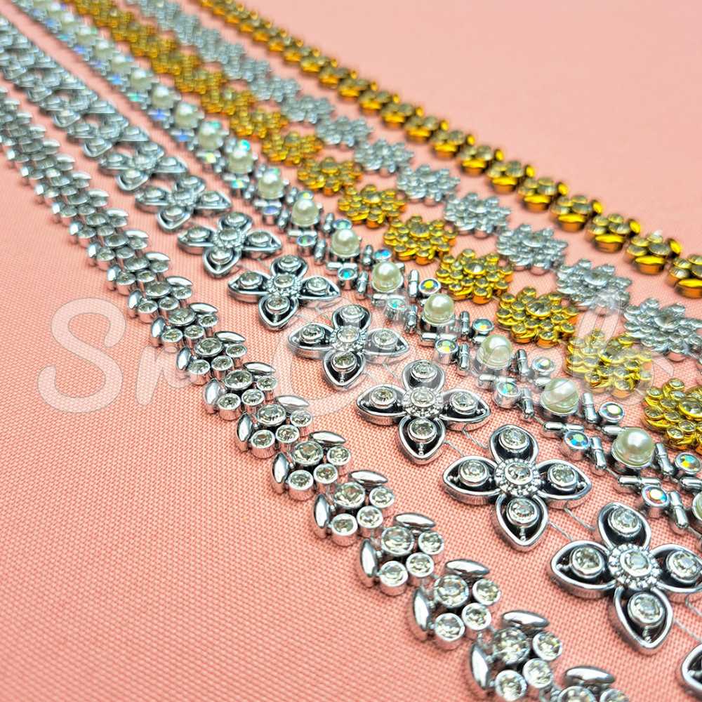 Aljofre de ABS Metalizado, 14mm, Prateado/Cristal