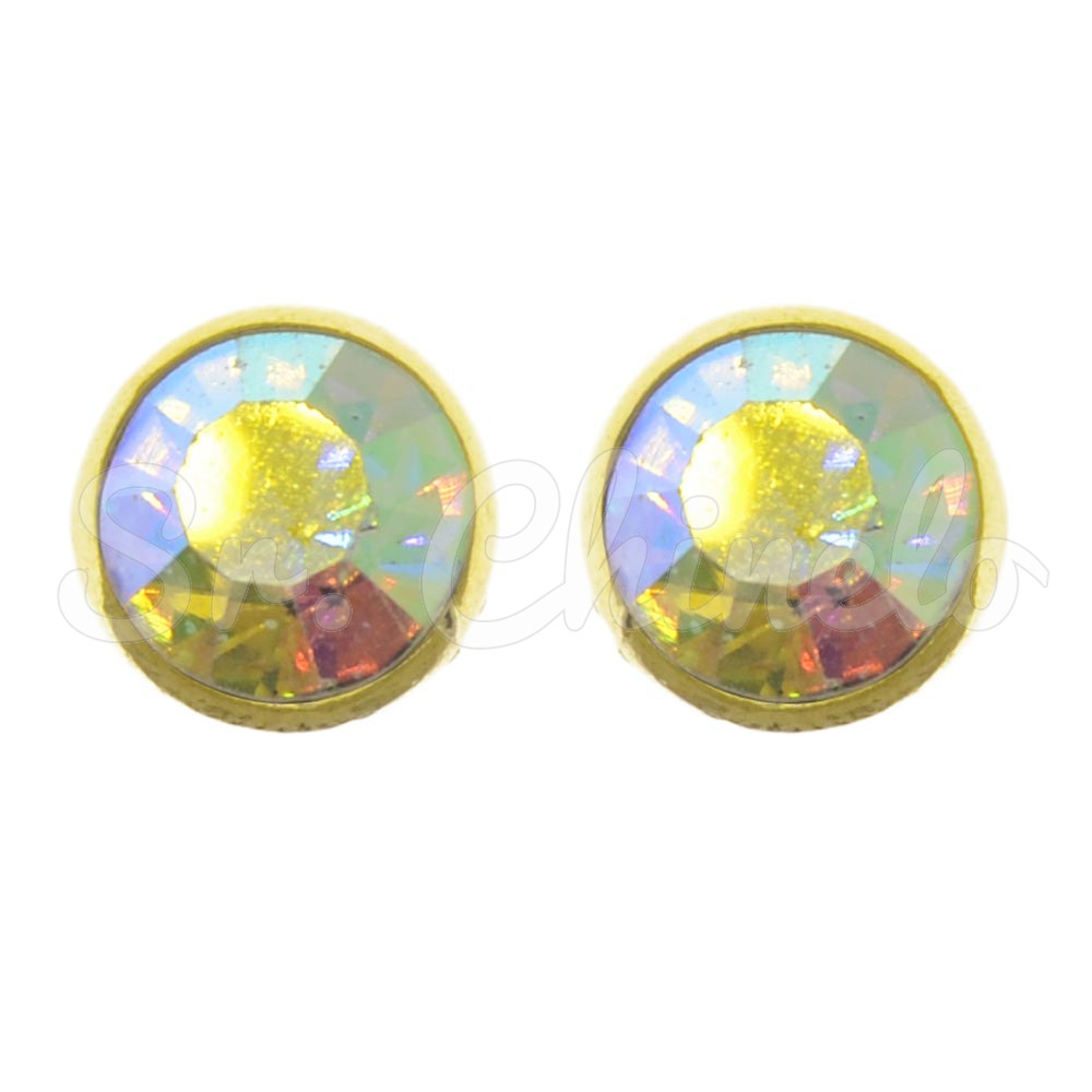 Piercing de Rebite, Ponto de Luz 8mm, Ouro, Furtacor