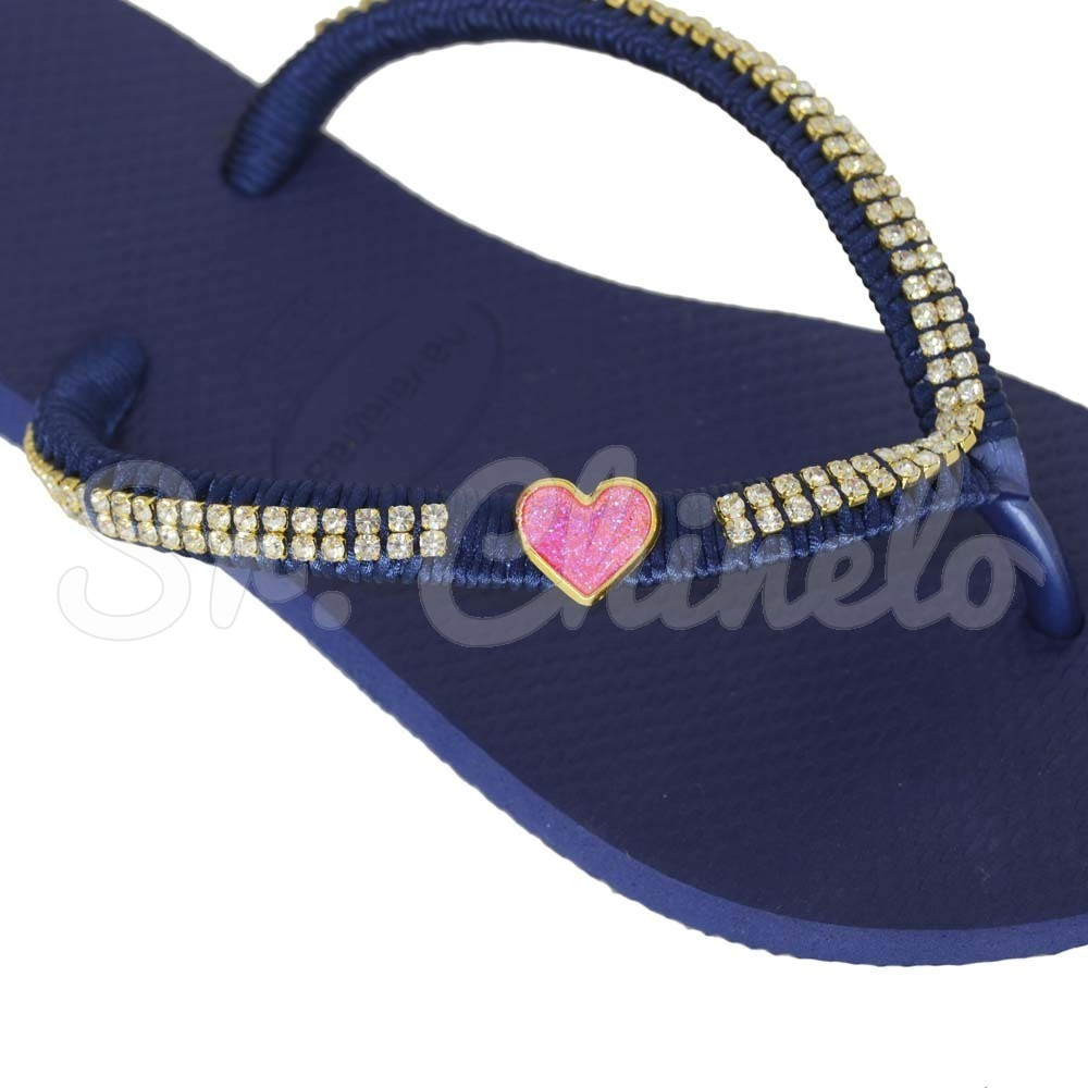 Piercing de Rebite, Coração com Glitter, Rosa