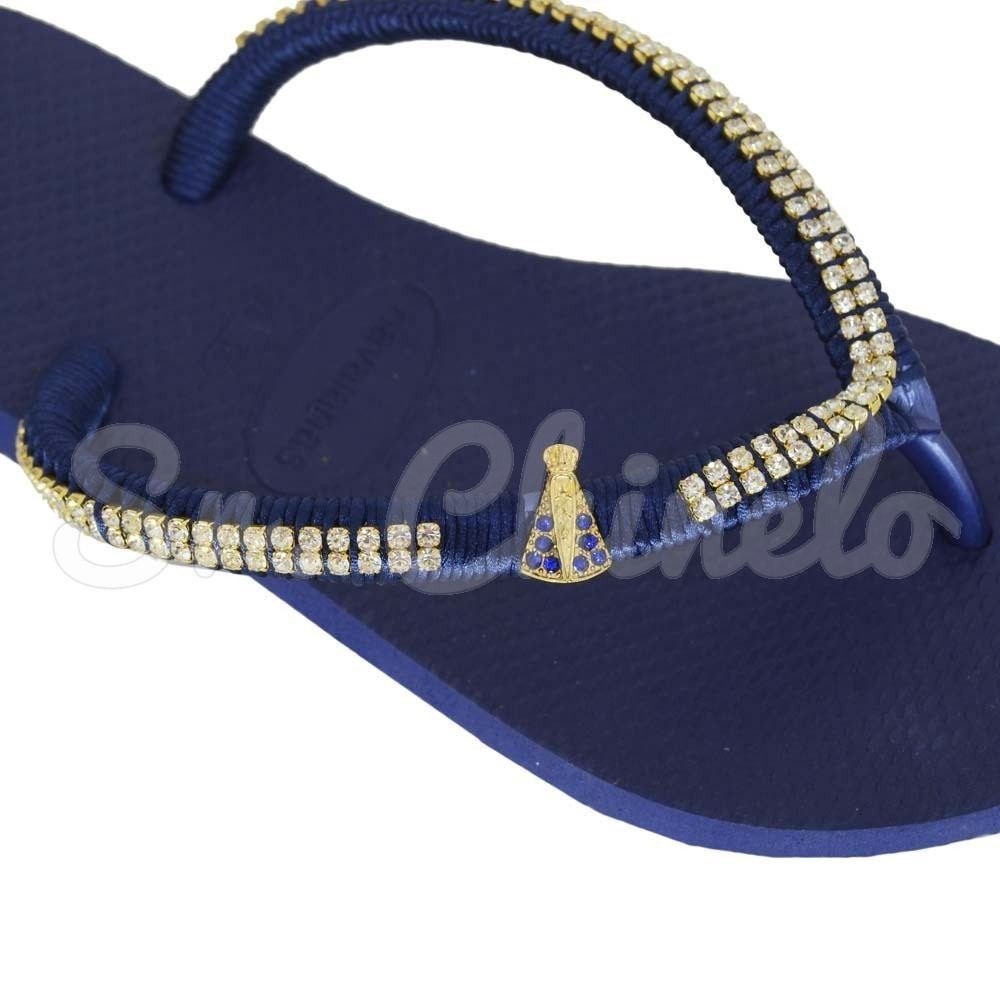 Piercing de Rebite, Nossa Senhora 1cm, Azul