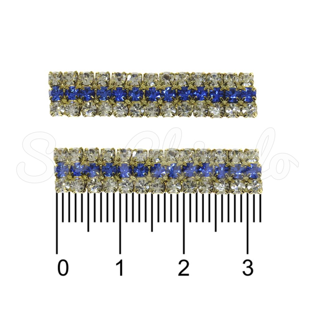 Piercing de Rebite, Ouro, Cristal/Safira