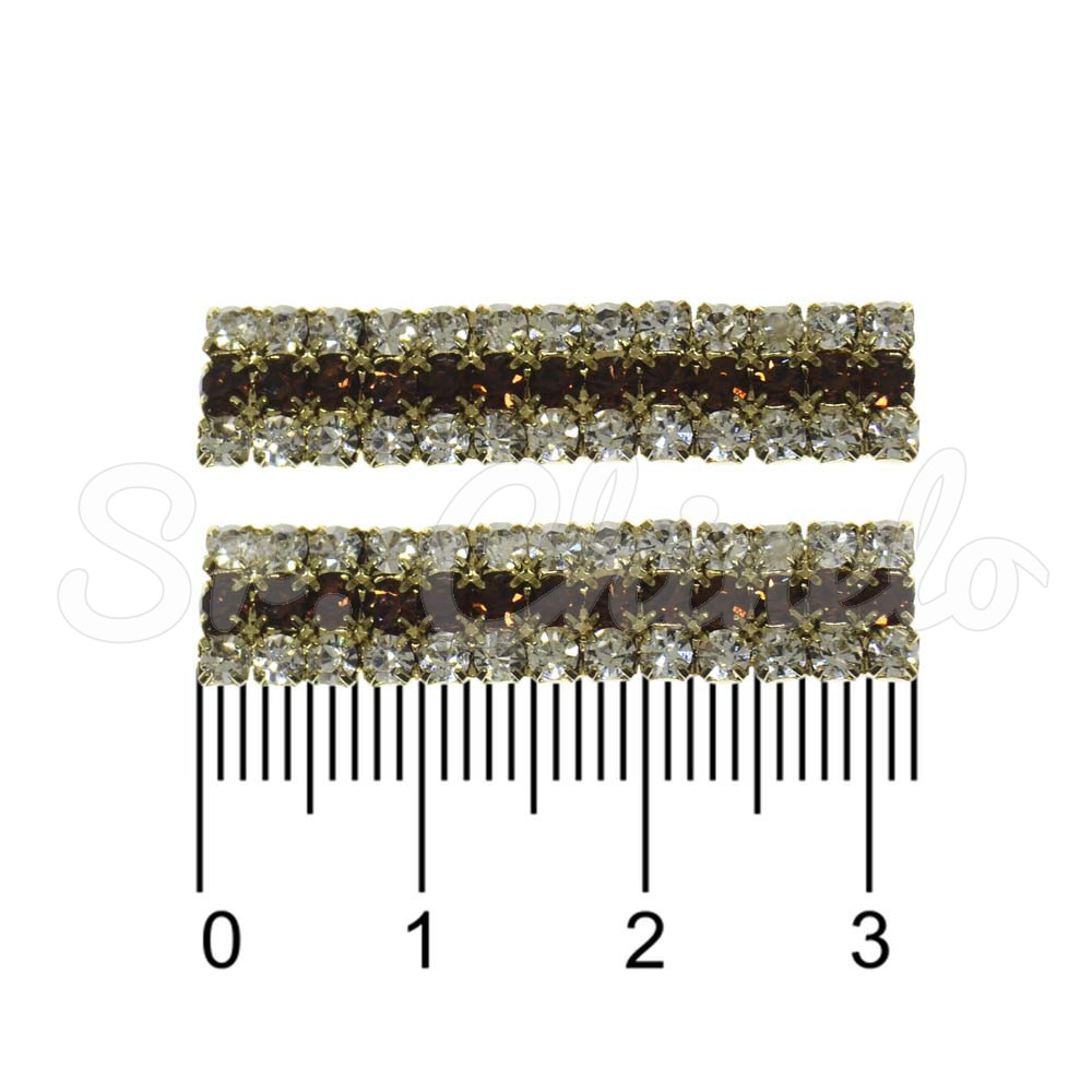 Piercing de Rebite, Ouro, Cristal/Smoked Topaz