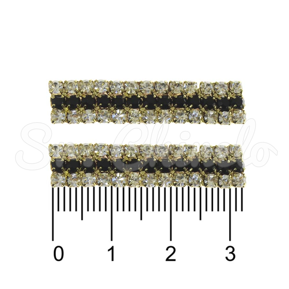 Piercing de Rebite, Ouro, Cristal/Jet