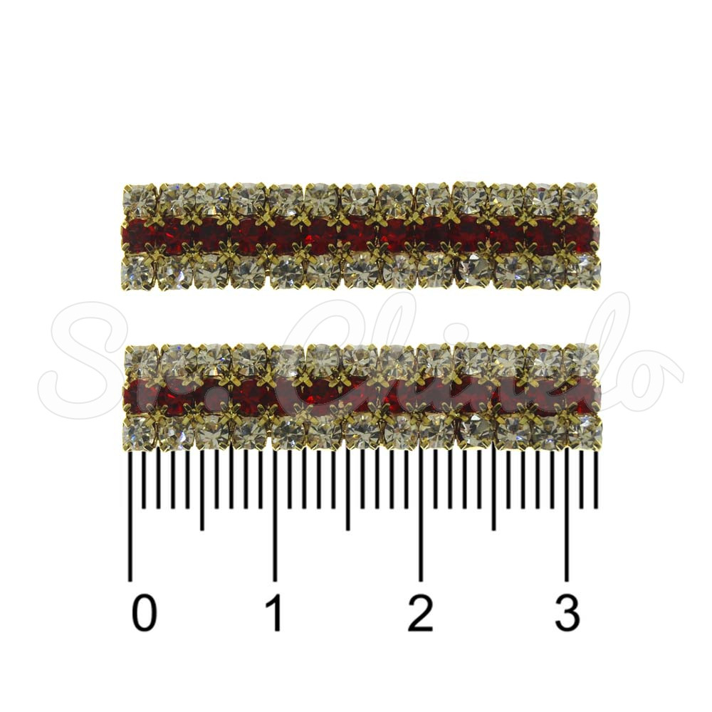 Piercing de Rebite, Ouro, Cristal/Light Siam