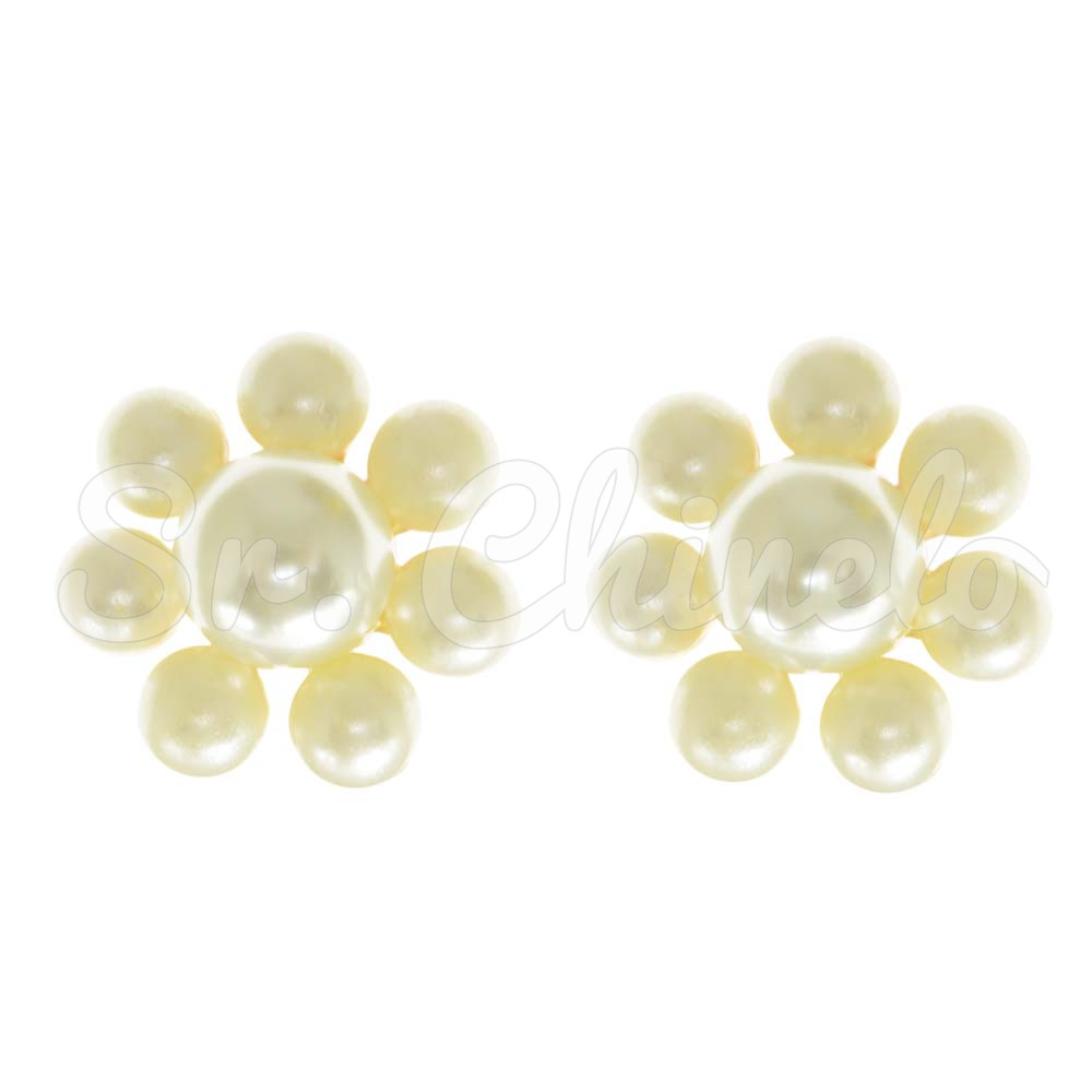 Piercing de Rebite, Banhado, Flor, Pérola Creme