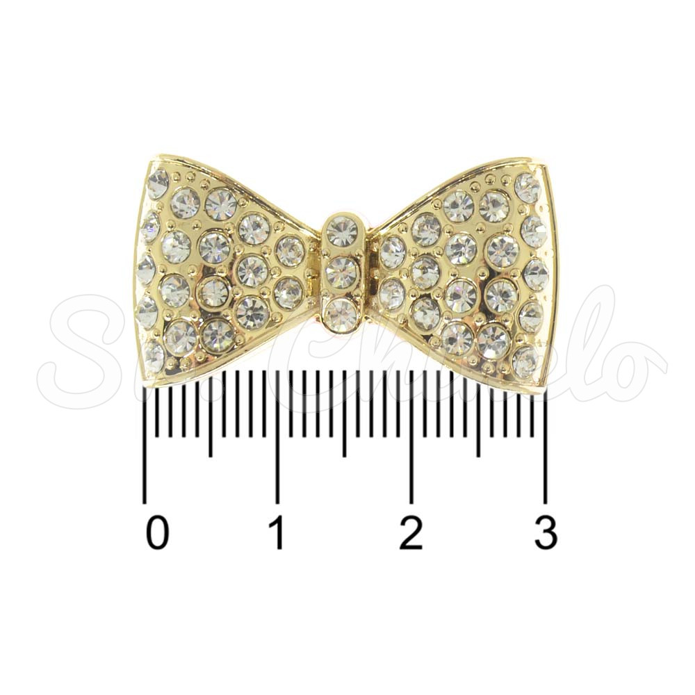 Piercing de Rebite, Laço, Ouro, Cristal