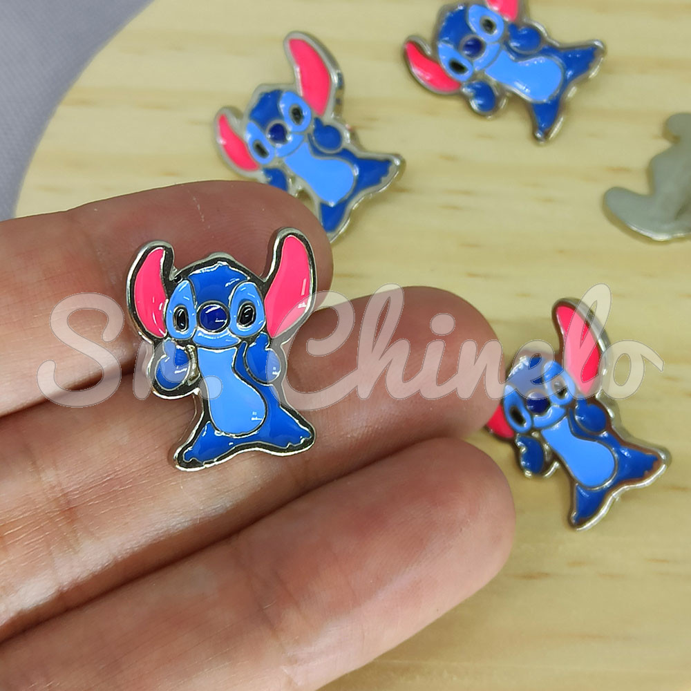 Piercing de Rebite, Stitch, Azul/Rosa