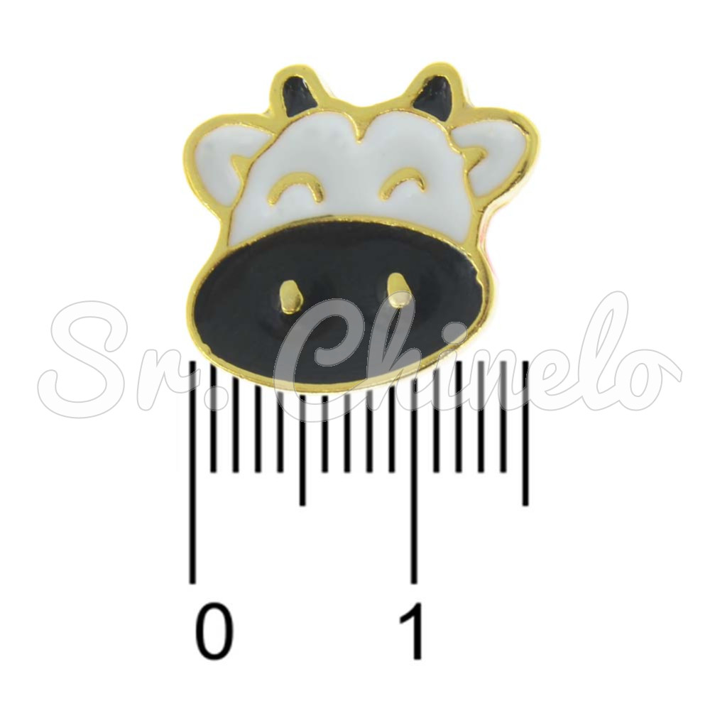 Piercing de Rebite, Vaquinha Rosto, Preto