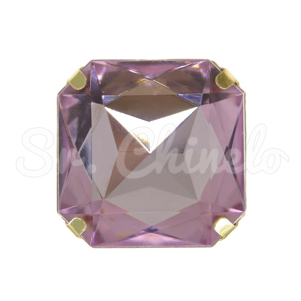 Piercing de Rebite, Quadrado, Rosa Claro