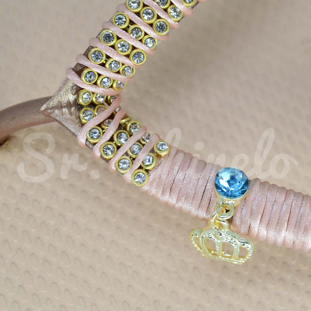 Piercing de Rebite com Pingente, Coroa, Strass Tiffany