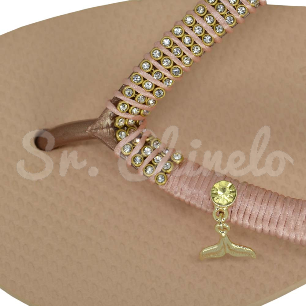 Piercing de Rebite com Pingente, Rabo de Sereia, Strass Jonquil