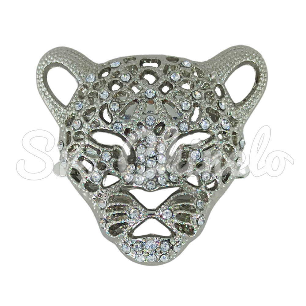 Piercing de Garra, Onça, Prata, Cristal