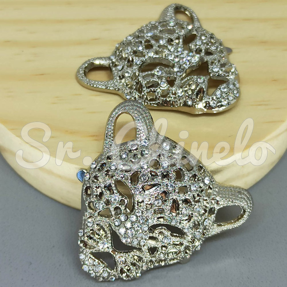 Piercing de Garra, Onça, Prata, Cristal