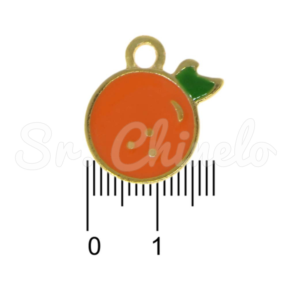Pingente, Laranja, Ouro, Laranja/Verde