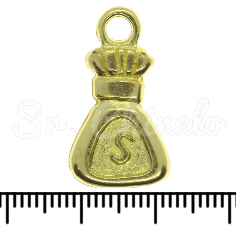 Pingente, Saco de Dinheiro, Ouro