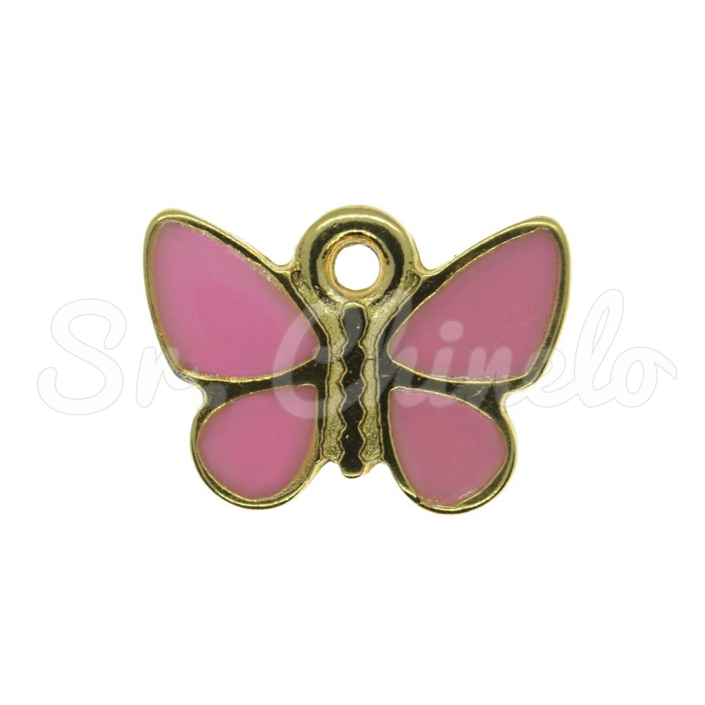 Pingente, Borboleta, Ouro, Rosa