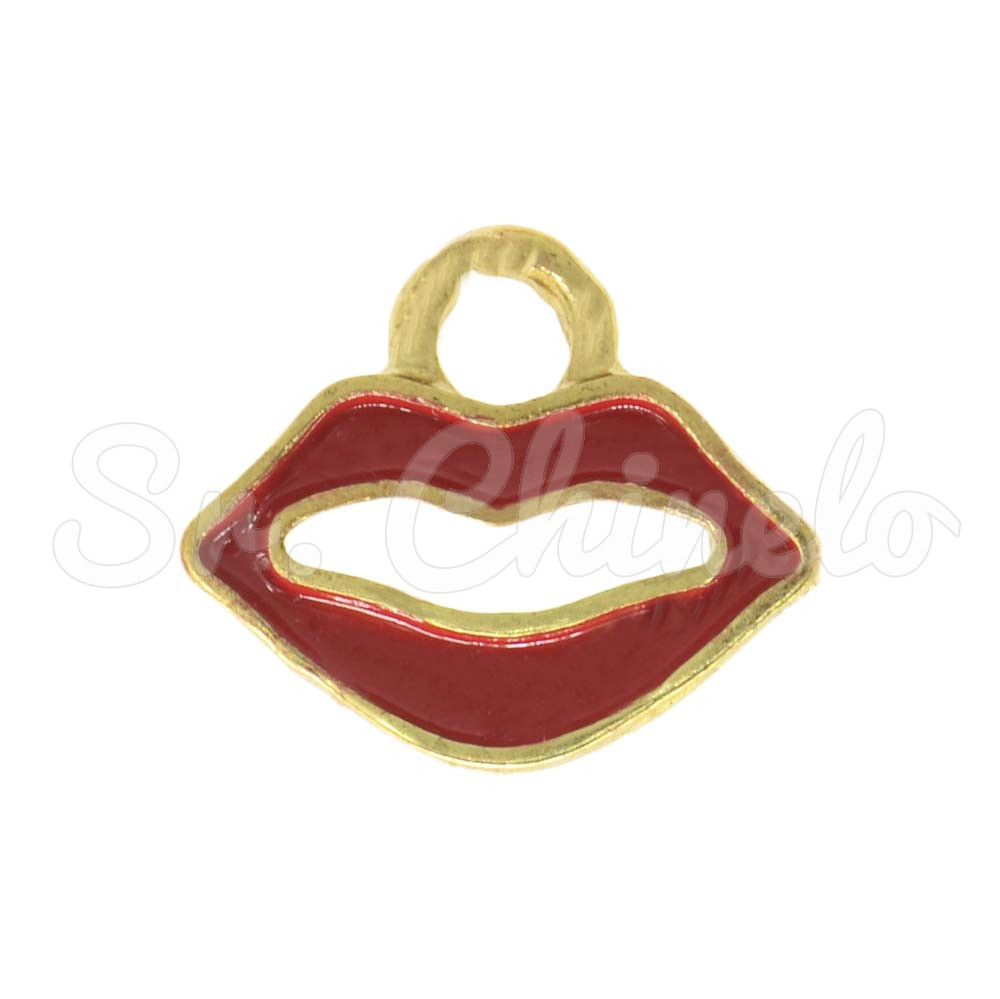 Pingente, Boca, Ouro, Vermelho