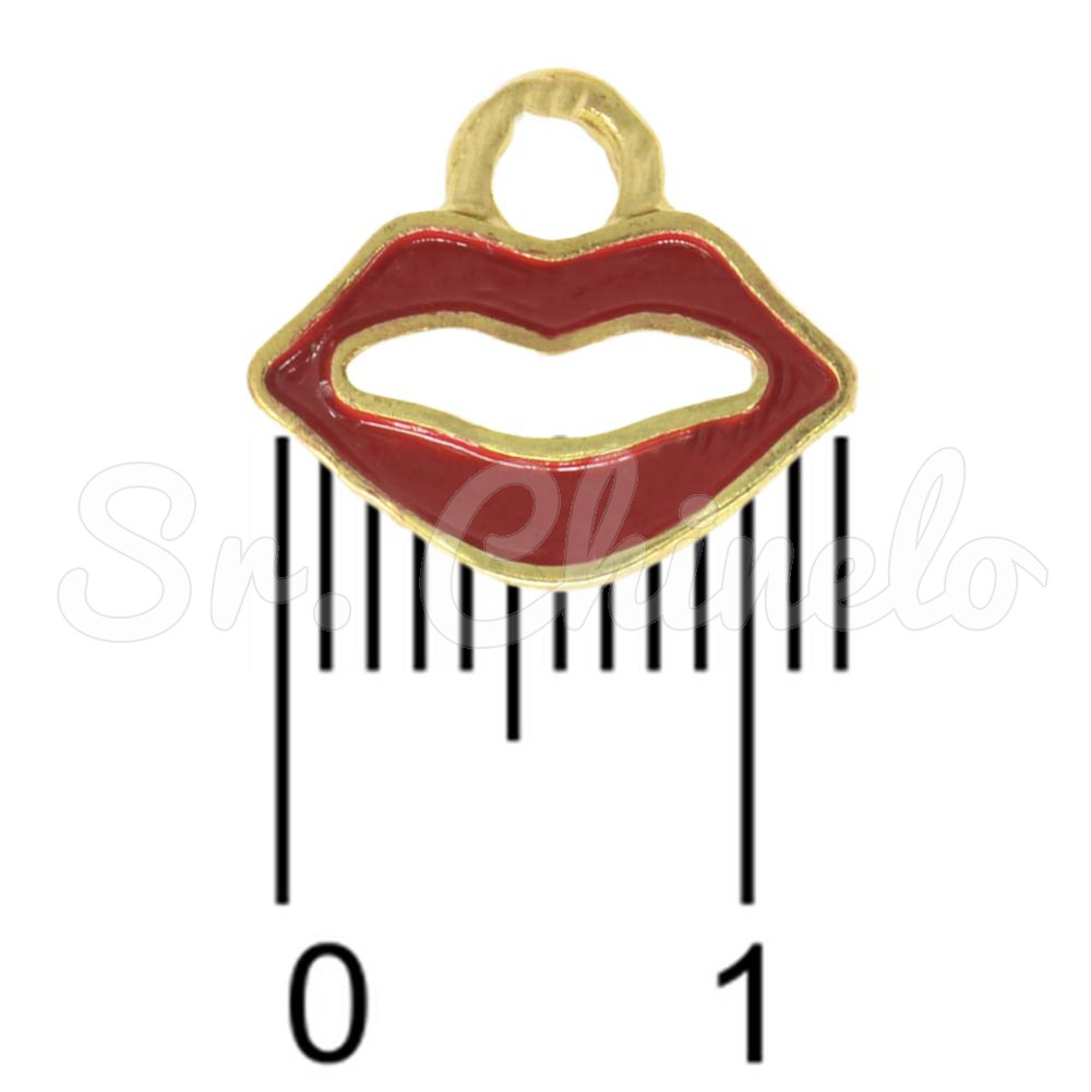 Pingente, Boca, Ouro, Vermelho