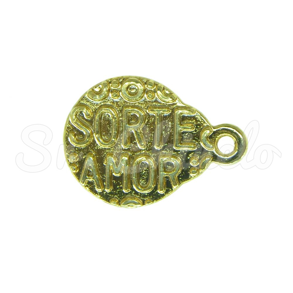 Pingente, Joaninha, Ouro/Vermelho