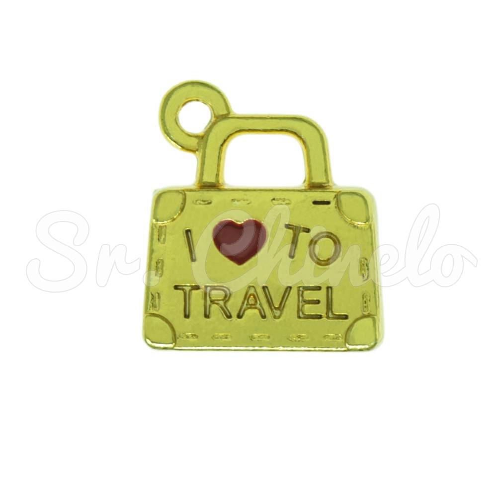Pingente, Mala de Viagem, Ouro
