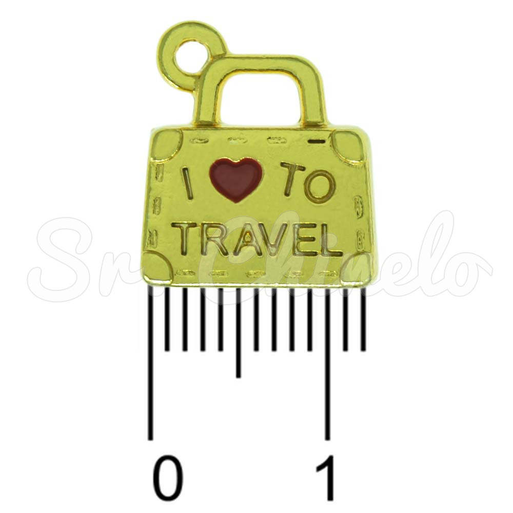 Pingente, Mala de Viagem, Ouro