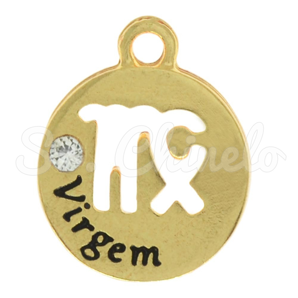 Pingente, Signo Virgem, Ouro