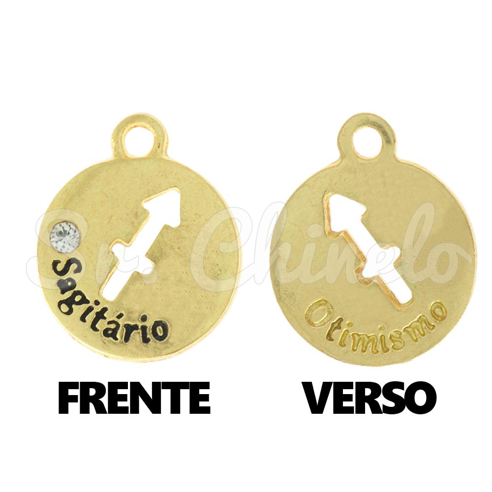Pingente, Signo Sagitário, Ouro