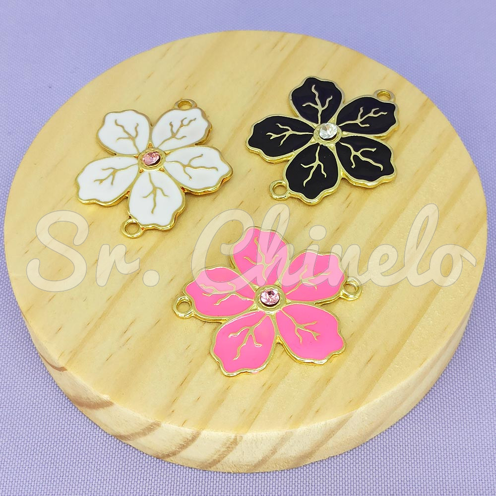 Piercing de Passantes, Flor, Ouro, Preto