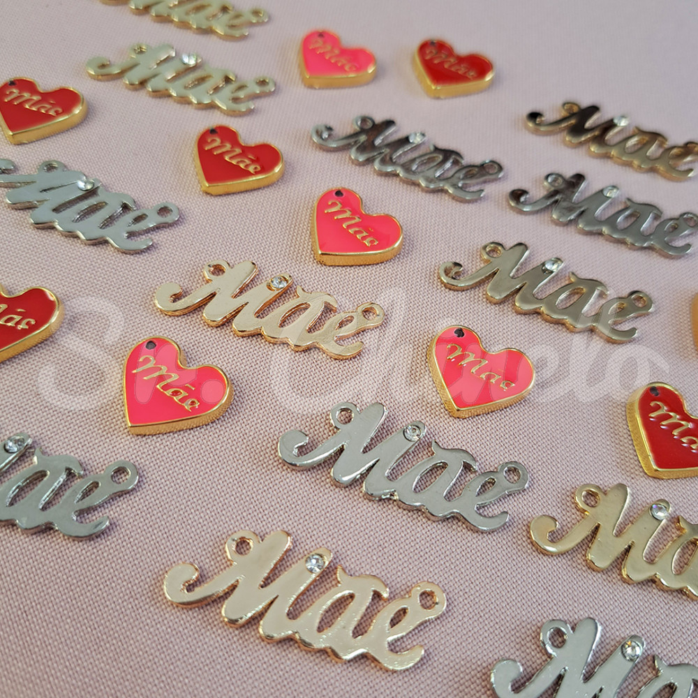 Pingente, Coração Mãe, Vermelho