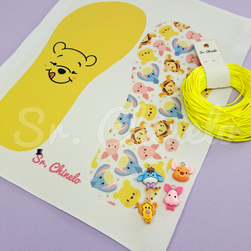 Pingentes de Resina e Lonita do Ursinho Pooh