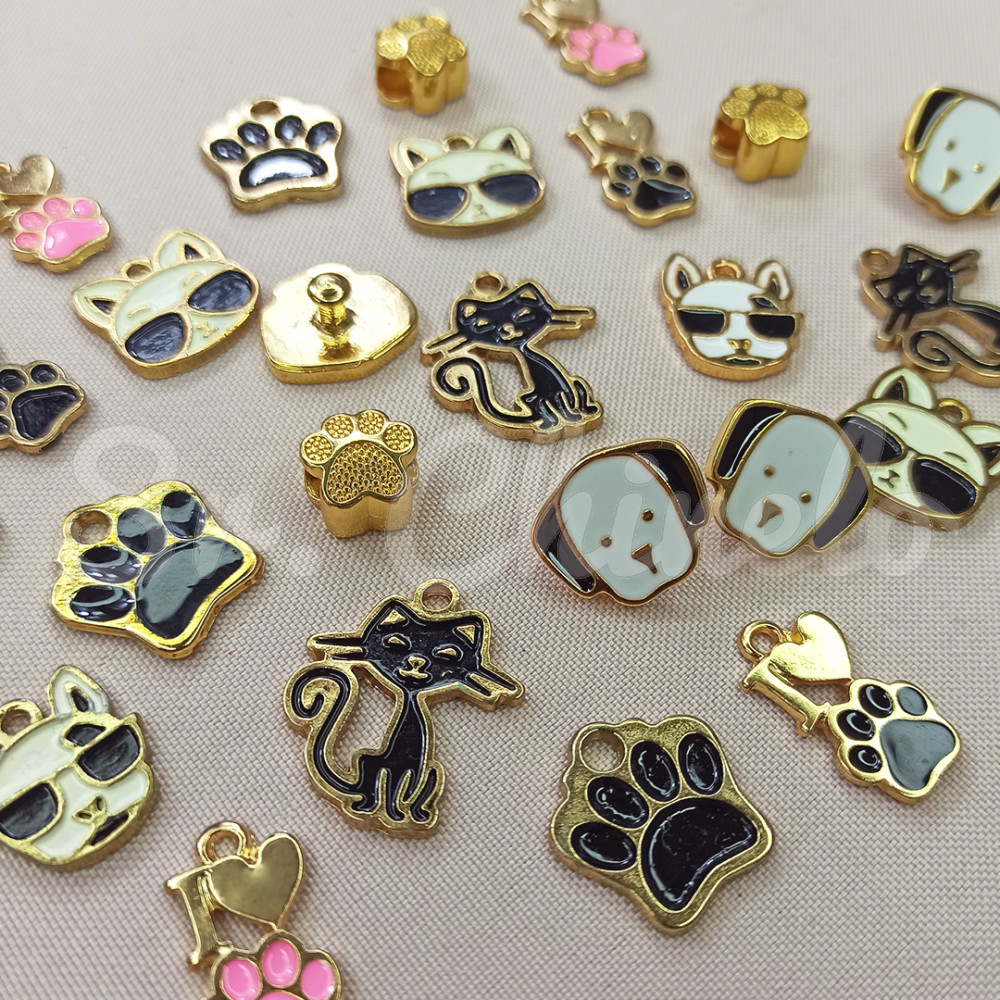 Passante, Patinha Animal, Ouro