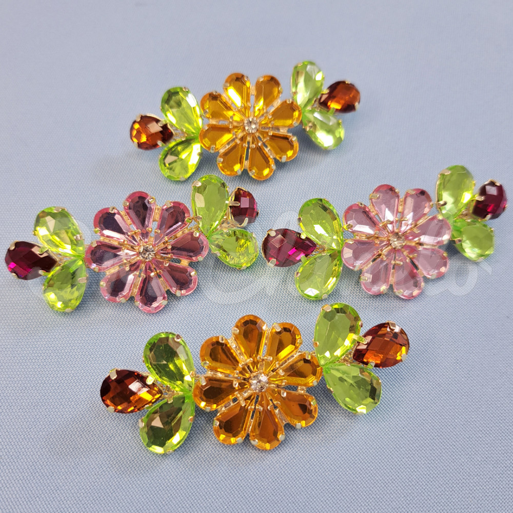 Cabedal Cris, Banhado, Rebite, Amarelo/Verde