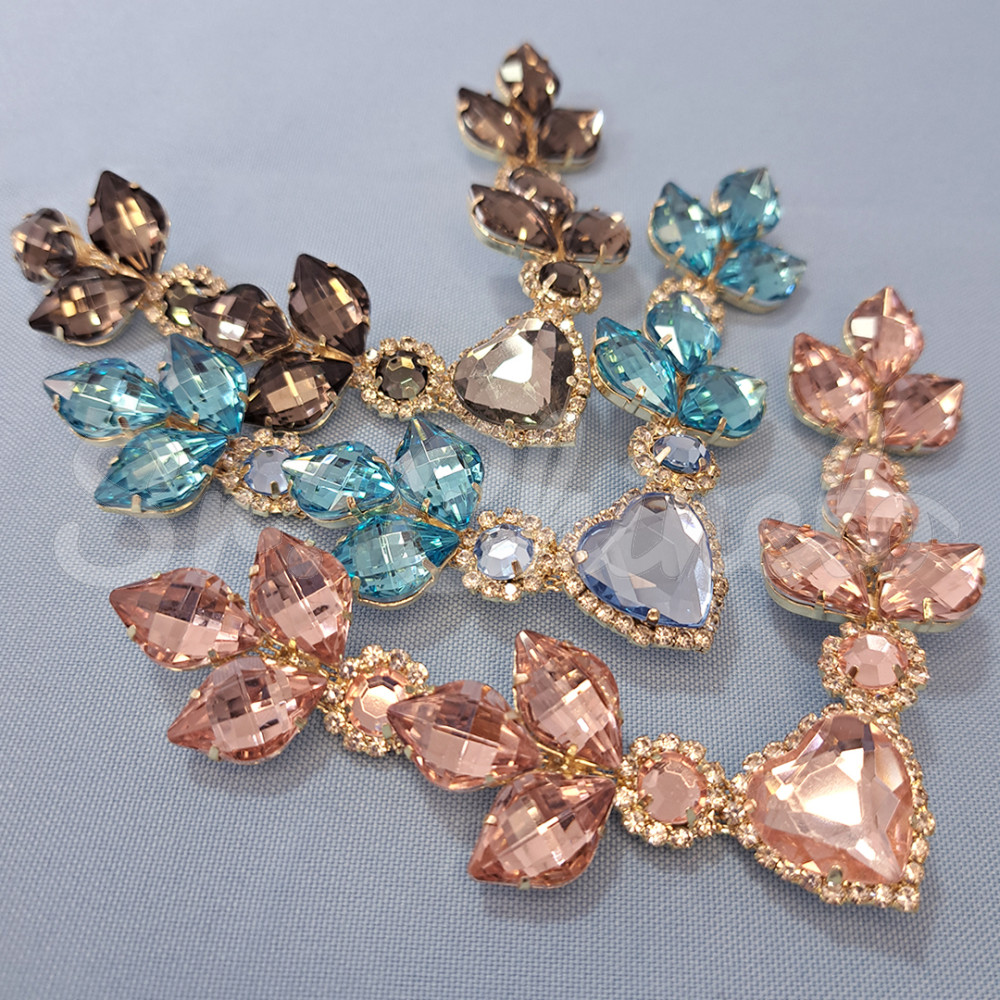 Cabedal Elis, Banhado, Rebite, Azul Tiffany