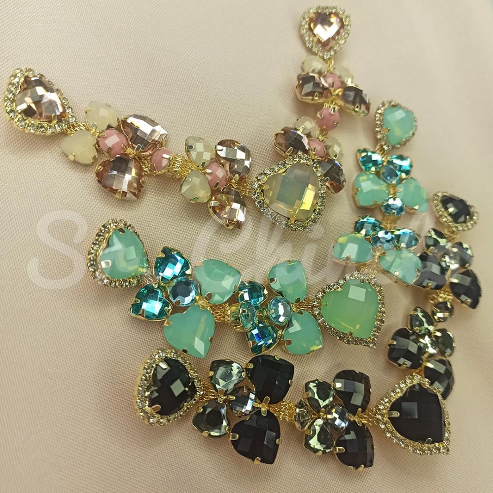 Cabedal Elisa, Banhado, Rebite, Menta/Azul Tiffany