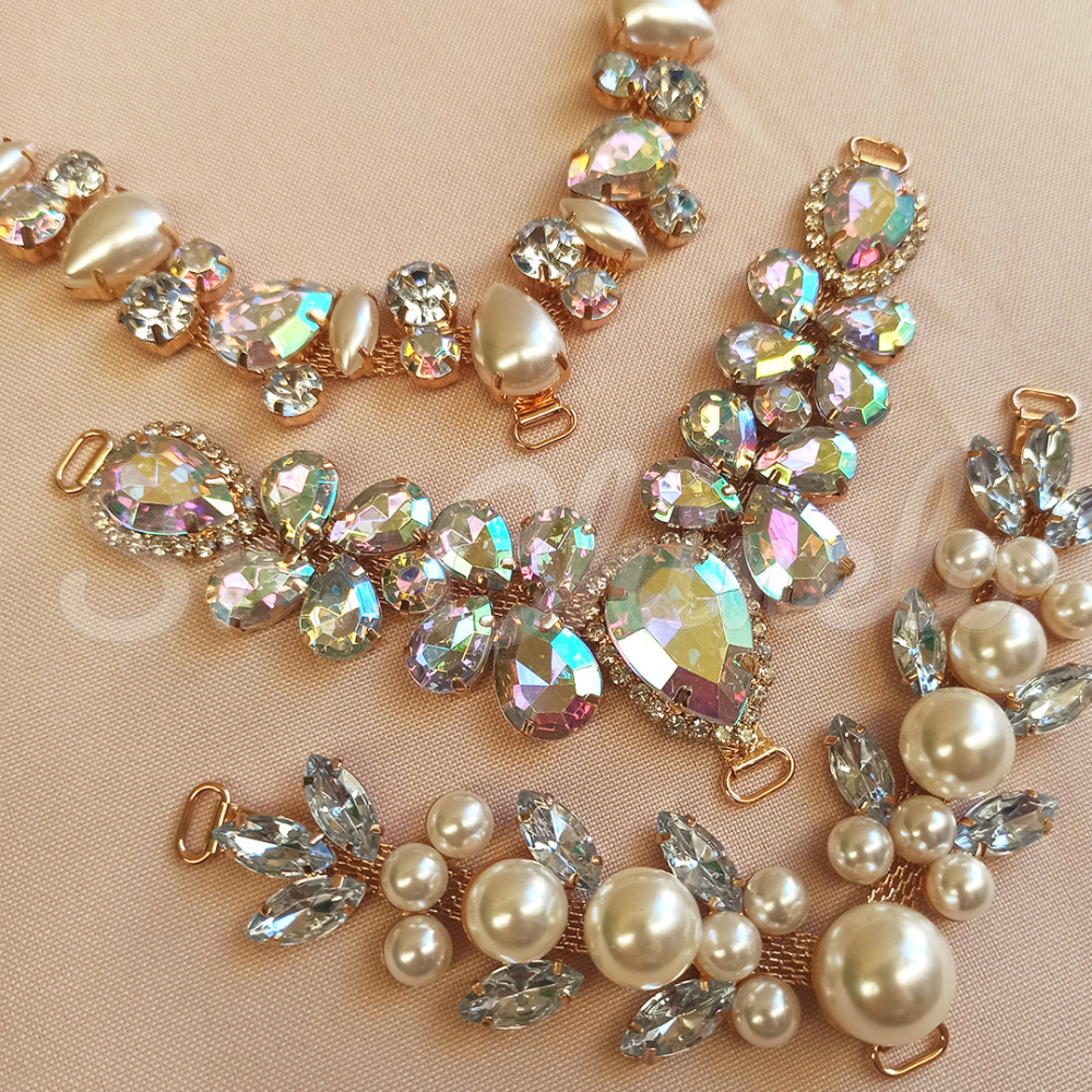 Cabedal Pérola, Passante, Cristal