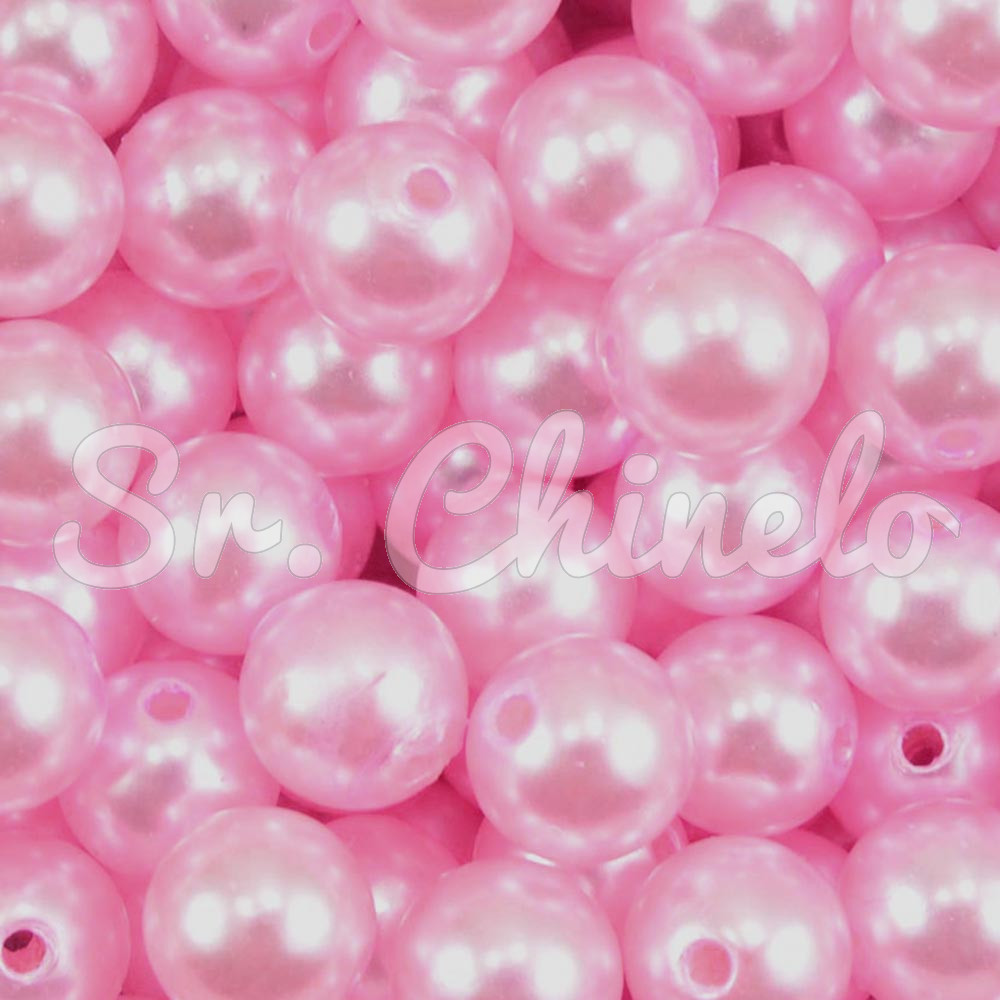 Pérola ABS, 12mm, Rosa Bebê