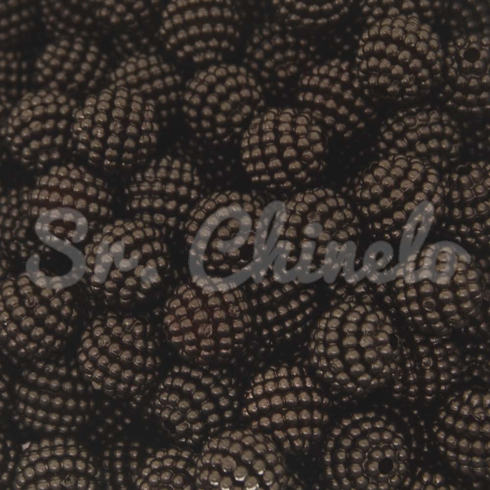 Pérola Craquelada Amora, 10mm, Marrom Escuro