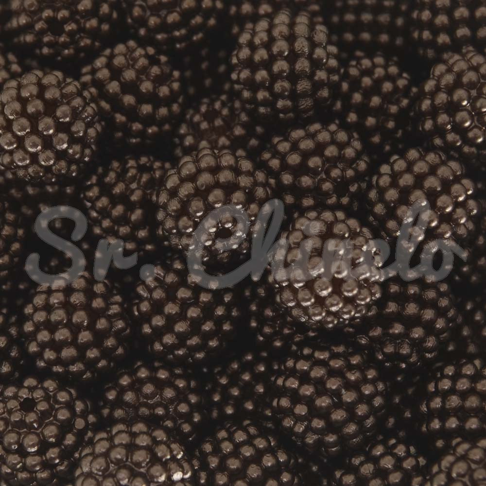 Pérola Craquelada Amora, 12mm, Marrom Escuro