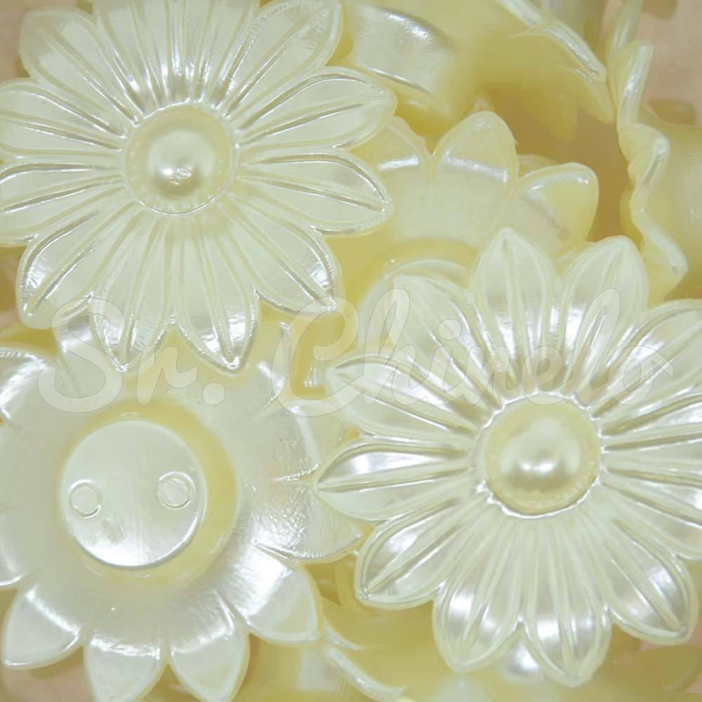 Flor ABS, 33mm, Creme