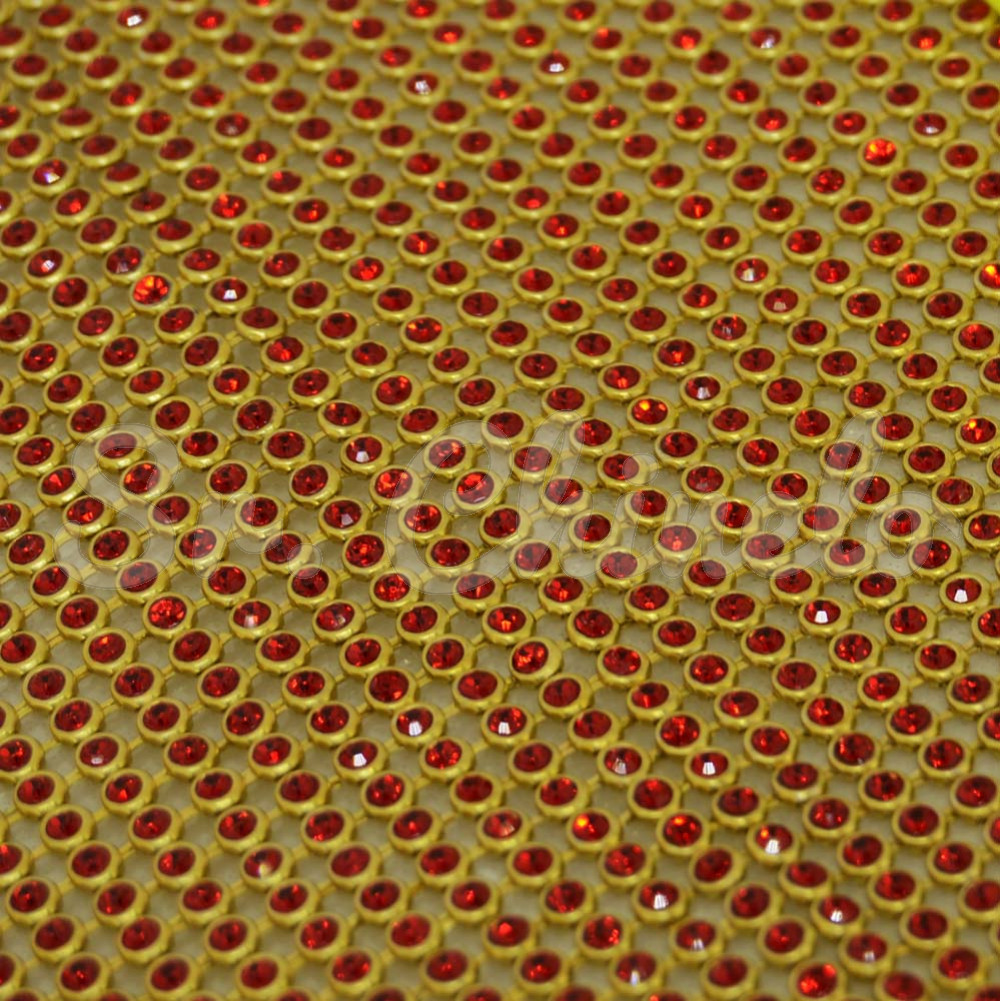 Manta de Strass, Ouro, Vermelho