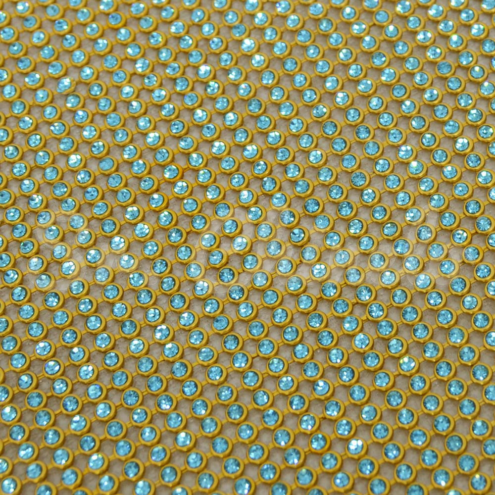 Manta de Strass, Ouro, Azul Tiffany