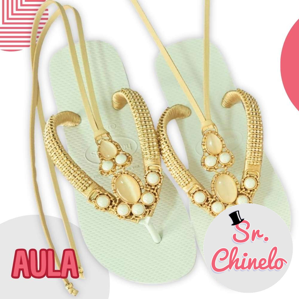 Chinelo Customizado com o Cabedal Adriana e Couro Camurça para Amarração no Tornozelo - Aula 001
