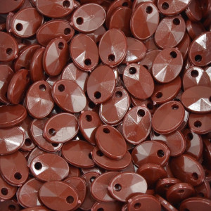 Mini Lentilha de Acrílico, 08mm, Marrom Café