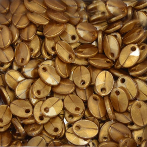 Mini Lentilha de Acrílico, 08mm, Marrom Dourado