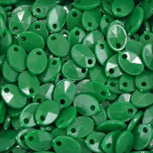 Mini Lentilha de Acrílico, 08mm, Verde Folha